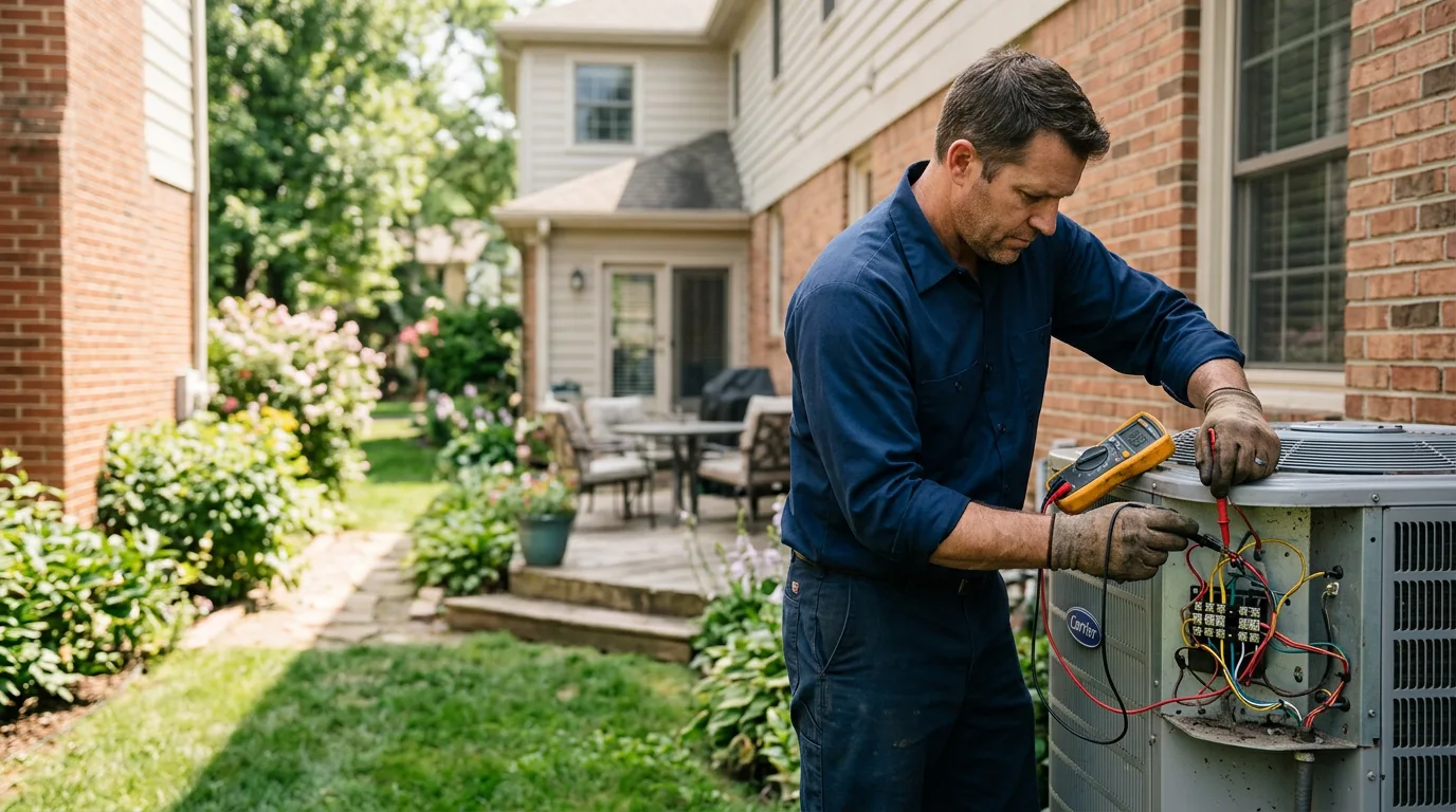 HVAC technician working near Riverside, IA